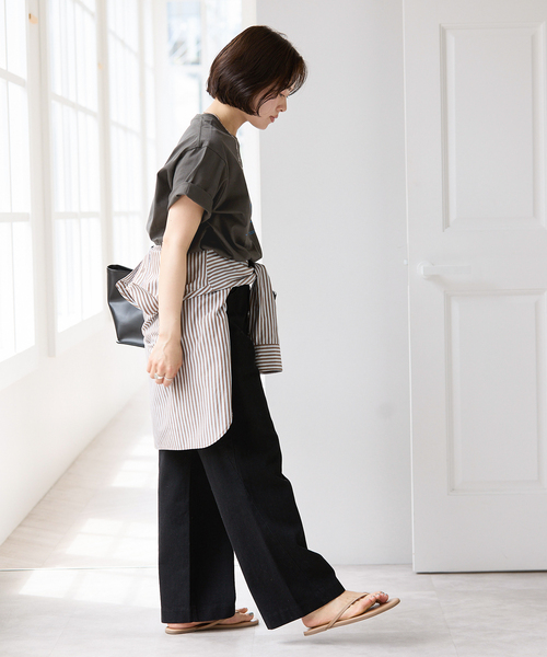 U by SPICK&SPAN(ユーバイスピックアンドスパン)の「《汗染み防止 / 接触冷感 》NANO-SHEER/ZERO レターロゴTEE(Tシャツ/カットソー・レディース・ホワイト/スカイブルー/ブラック系その他・FREE)」の18枚目の写真