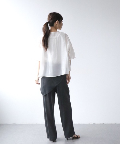 Jines(ジネス)の「スカーフ付ワイドパンツ(その他パンツ・レディース・チャコールグレー/ベージュ・38)」の11枚目の写真
