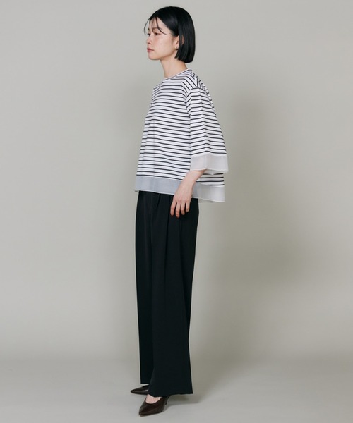 I.T.'S international(イッツインターナショナル)の「タックワイドパンツ(その他パンツ・レディース・グレイッシュベージュ/ブラック/モカ・11号/9号)」の9枚目の写真
