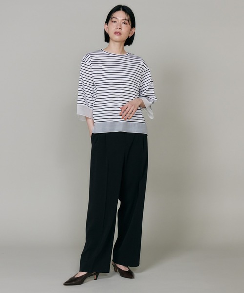 I.T.'S international(イッツインターナショナル)の「タックワイドパンツ(その他パンツ・レディース・グレイッシュベージュ/ブラック/モカ・11号/9号)」の10枚目の写真