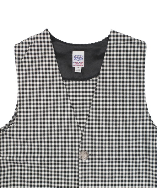 US RAGS(ユーエスラグス)の「【T21】【US RAGS/ユーエスラグス】CHECK VEST U-VEST(ベスト・メンズ・その他1・MEDIUM)」の2枚目の写真