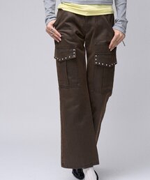 スタッズフレアカーゴパンツ