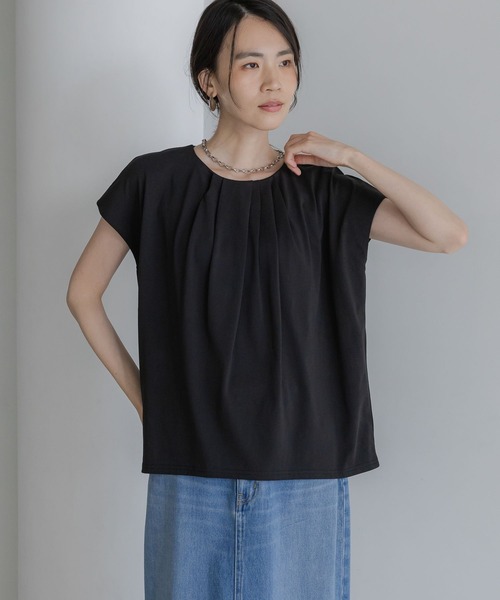 studio CLIP(スタディオクリップ)の「《ウタオ》【気化冷却性】エバークールカットソープルオーバー(Tシャツ/カットソー・レディース・シルバーグレー/ブラック/ホワイト/サックスブルー・LARGE/X-LARGE/MEDIUM/SMALL)」の1枚目の写真