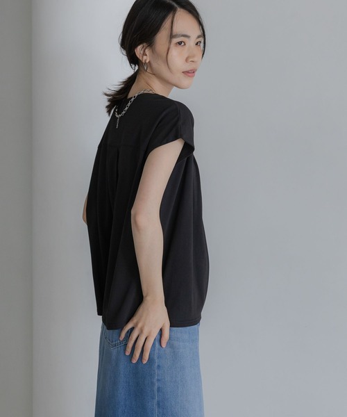 studio CLIP(スタディオクリップ)の「《ウタオ》【気化冷却性】エバークールカットソープルオーバー(Tシャツ/カットソー・レディース・シルバーグレー/ブラック/ホワイト/サックスブルー・LARGE/X-LARGE/MEDIUM/SMALL)」の9枚目の写真