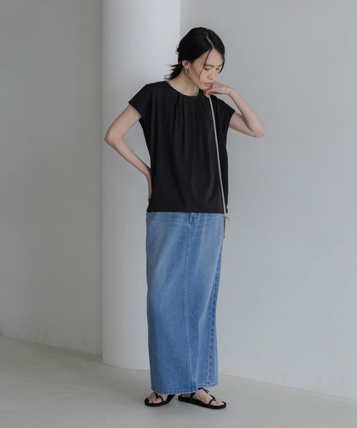 studio CLIP(スタディオクリップ)の「《ウタオ》【気化冷却性】エバークールカットソープルオーバー(Tシャツ/カットソー・レディース・シルバーグレー/ブラック/ホワイト/サックスブルー・LARGE/X-LARGE/MEDIUM/SMALL)」の11枚目の写真