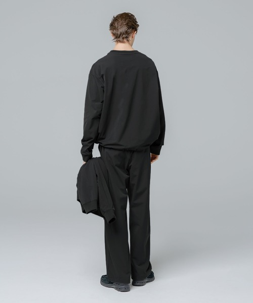 SPU(スプ)の「【セットアップ対応】多機能素材ナイロン【URBAN FLEXOR】【防しわ、ストレッチ、ウォッシャブル、抗ピリング】 Essential Pullover L/S(Tシャツ/カットソー・メンズ・チャコール/グレイッシュベージュ/ネイビー/ブラック・S/M/L/XL)」の14枚目の写真