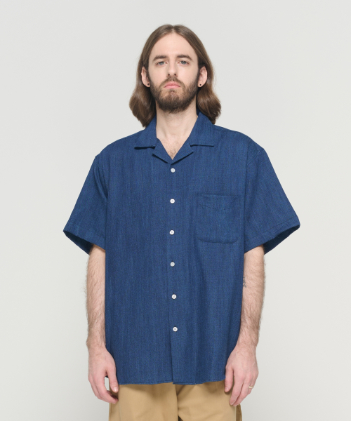 CARGOBROS(カーゴブロス)の「CB ウォッシングシティボーイデニム半袖シャツ(濃紺)(シャツ/ブラウス・メンズ・その他・FREE)」の2枚目の写真