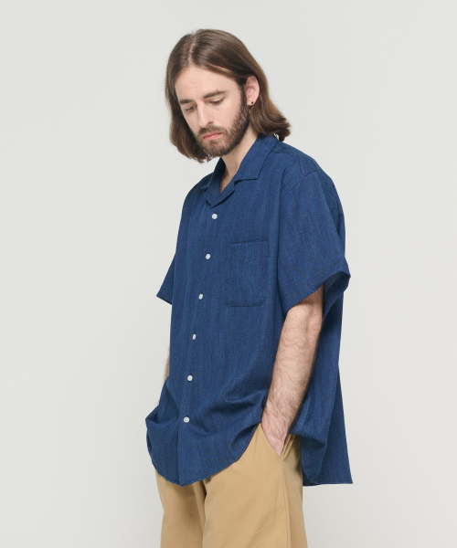 CARGOBROS(カーゴブロス)の「CB ウォッシングシティボーイデニム半袖シャツ(濃紺)(シャツ/ブラウス・メンズ・その他・FREE)」の3枚目の写真