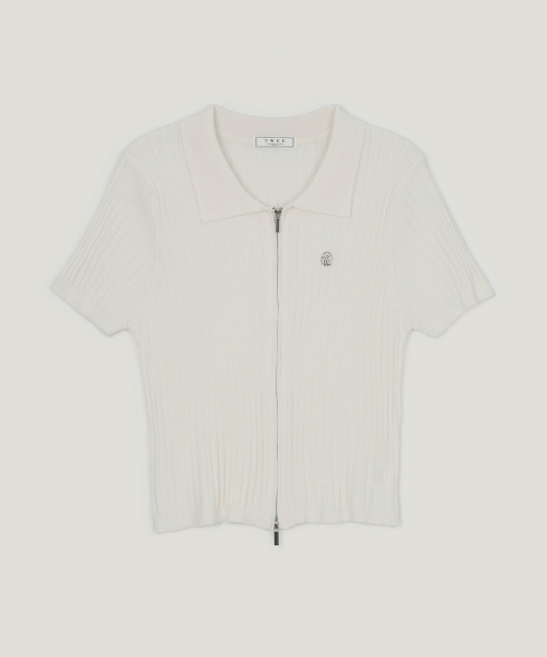 TWEE（トゥウィー）の「エンツカラー2WAYニットジップアップ（カーディガン/ボレロ・レディース・ライトグレー/イエロー/Cream・FREE）」の8枚目の写真