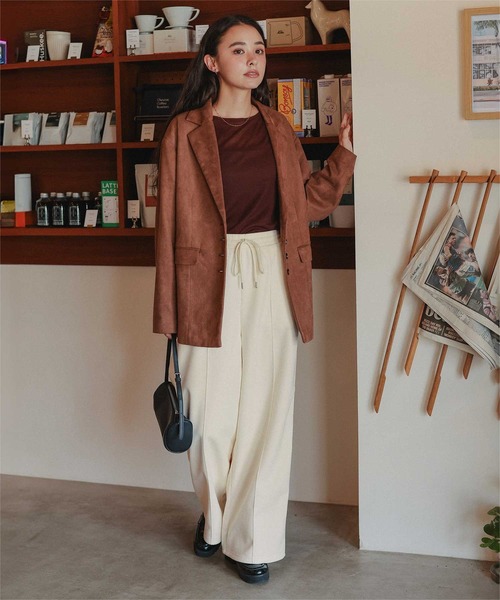 titivate(ティティベイト)の「裏起毛コーデュロイイージーパンツ(その他パンツ・レディース・アイボリー/キャメル/チャコール/ダークブラウン・L/S/SP/M)」の7枚目の写真