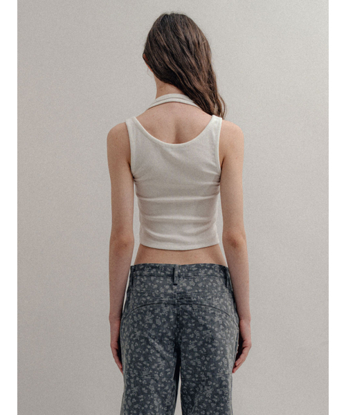 VISUS(ヴィスシュ)の「Layerd Halter Top_White(Tシャツ/カットソー・レディース・その他・FREE)」の2枚目の写真