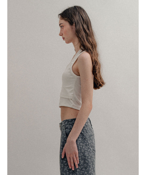 VISUS(ヴィスシュ)の「Layerd Halter Top_White(Tシャツ/カットソー・レディース・その他・FREE)」の4枚目の写真