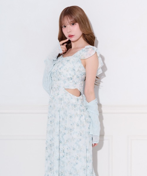 apres jour(アプレジュール)の「アソート柄サイドカット肩フリルワンピース(ワンピース・レディース・ピンク/ライトブルー/アイボリー/ライトイエロー・X-LARGE/SMALL/MEDIUM)」の7枚目の写真