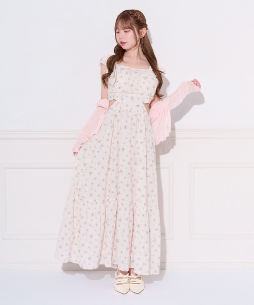 apres jour(アプレジュール)の「アソート柄サイドカット肩フリルワンピース(ワンピース・レディース・ピンク/ライトブルー/アイボリー/ライトイエロー・X-LARGE/SMALL/MEDIUM)」の16枚目の写真