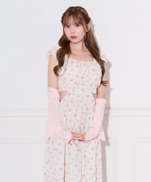 apres jour(アプレジュール)の「アソート柄サイドカット肩フリルワンピース(ワンピース・レディース・ピンク/ライトブルー/アイボリー/ライトイエロー・X-LARGE/SMALL/MEDIUM)」の17枚目の写真