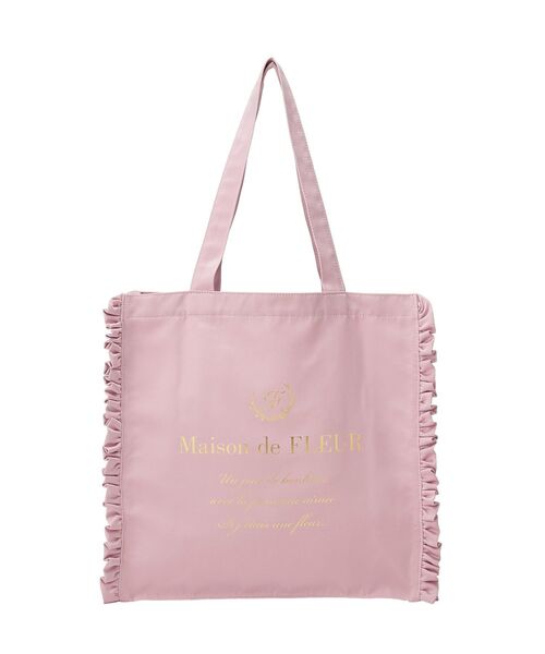 Maison de FLEUR(メゾンドフルール)の「サテンフリルスクエアトートバッグ(トートバッグ・レディース・ピンク系その他2/ピンク/ブラック・FREE)」の19枚目の写真