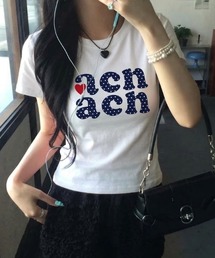 ドットロゴ プリント 半袖ミニTシャツ