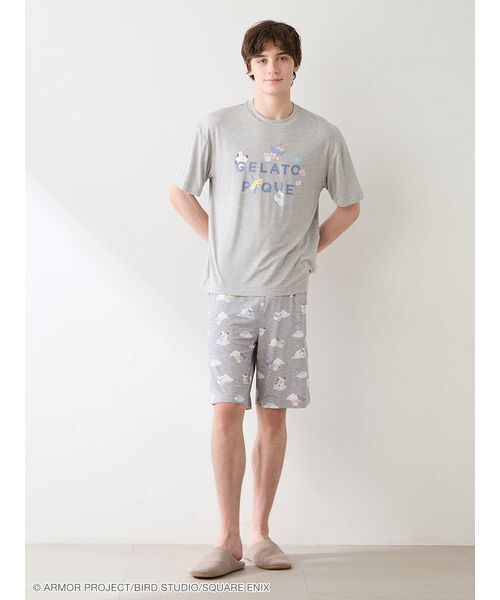 gelato pique(ジェラートピケ)の「【ドラゴンクエスト】【メンズ】総柄ハーフパンツ(ルームウェア/パジャマ・メンズ・グレー/ネイビー・M/L)」の5枚目の写真
