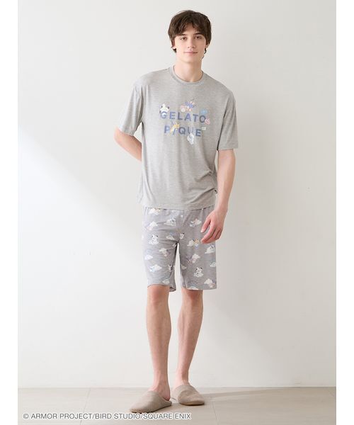 gelato pique(ジェラートピケ)の「【ドラゴンクエスト】【メンズ】総柄ハーフパンツ(ルームウェア/パジャマ・メンズ・グレー/ネイビー・M/L)」の6枚目の写真