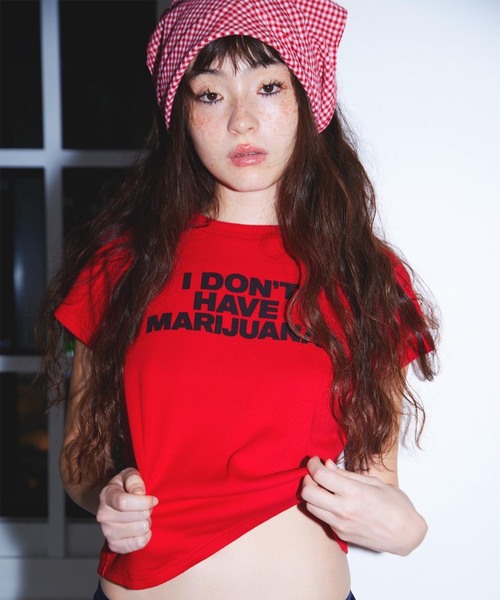 Suii(スイ)の「Suii/ スイ I DONT HAVE MARIJUANA TEE(Tシャツ/カットソー・レディース・ブラック/レッド・X-SMALL/SMALL/MEDIUM/LARGE)」の6枚目の写真