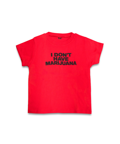 Suii(スイ)の「Suii/ スイ I DONT HAVE MARIJUANA TEE(Tシャツ/カットソー・レディース・ブラック/レッド・X-SMALL/SMALL/MEDIUM/LARGE)」の11枚目の写真