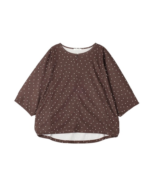 Green Parks(グリーンパークス)の「ハーフZIPドルマンプルオーバー(Tシャツ/カットソー・レディース・ブラック/ブルー/ブラウン/ホワイト・FREE)」の3枚目の写真