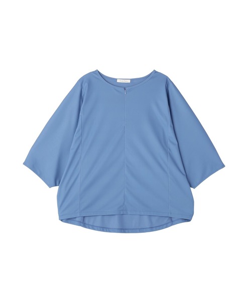 Green Parks(グリーンパークス)の「ハーフZIPドルマンプルオーバー(Tシャツ/カットソー・レディース・ブラック/ブルー/ブラウン/ホワイト・FREE)」の6枚目の写真