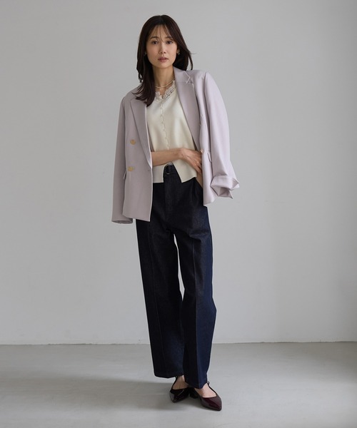 ROPE' PICNIC（ロペピクニック）の「襟レースドッキングニット（ニット/セーター・レディース・キナリ/ブラウン系その他/ピンク・FREE）」の6枚目の写真