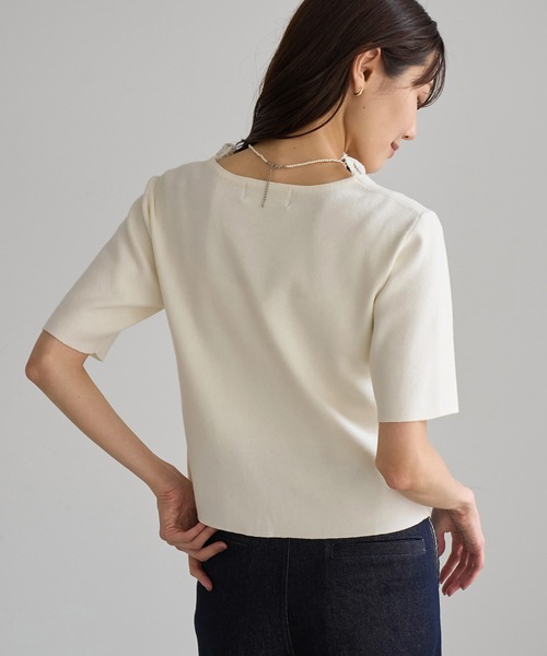 ROPE' PICNIC（ロペピクニック）の「襟レースドッキングニット（ニット/セーター・レディース・キナリ/ブラウン系その他/ピンク・FREE）」の9枚目の写真