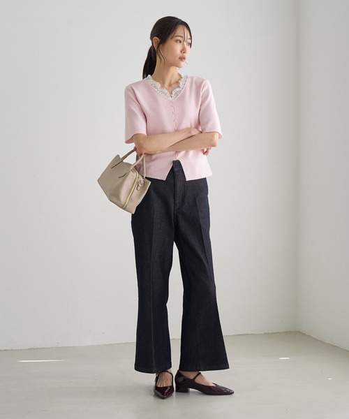 ROPE' PICNIC（ロペピクニック）の「襟レースドッキングニット（ニット/セーター・レディース・キナリ/ブラウン系その他/ピンク・FREE）」の16枚目の写真