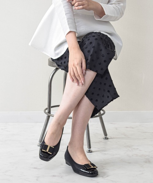 Bridget Birkin(ブリジットバーキン)の「【Bridget Birkin Walk】メタルバックルリボンコンフォートパンプス(565250)(パンプス・レディース・ブラック/ブラック系その他・22.5/24/24.5/23/23.5)」の10枚目の写真