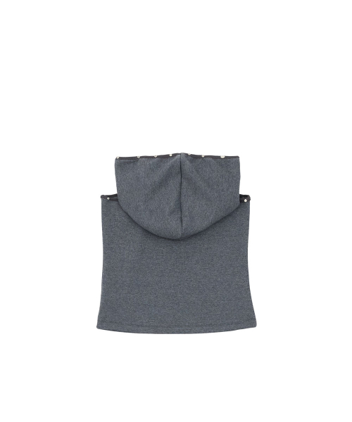 NO EXTRA TOUCH(ノー・エクストラ・タッチ)の「Eyelet Hoodie Sleeveless (Charcoal) / 26SMSL004CH(Tシャツ/カットソー・レディース・チャコール・MEDIUM/SMALL)」の2枚目の写真