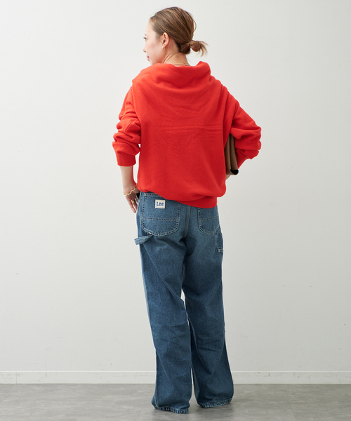 Deuxieme Classe（ドゥーズィエムクラス）の「【SOURCE UNKNOWN/ソース アンノウン】TIO EXTRA SHAWL KNIT（ニット/セーター・レディース・チャコールグレー/レッド・FREE）」の15枚目の写真
