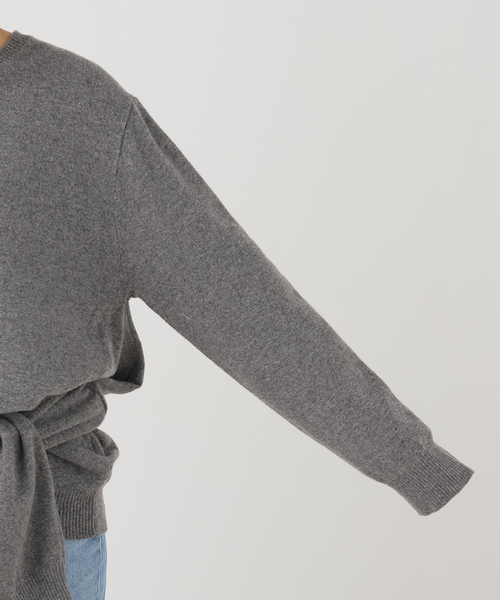 Deuxieme Classe（ドゥーズィエムクラス）の「【SOURCE UNKNOWN/ソース アンノウン】TIO EXTRA SHAWL KNIT（ニット/セーター・レディース・チャコールグレー/レッド・FREE）」の19枚目の写真