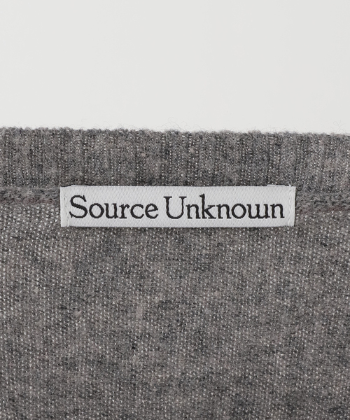 Deuxieme Classe（ドゥーズィエムクラス）の「【SOURCE UNKNOWN/ソース アンノウン】TIO EXTRA SHAWL KNIT（ニット/セーター・レディース・チャコールグレー/レッド・FREE）」の22枚目の写真