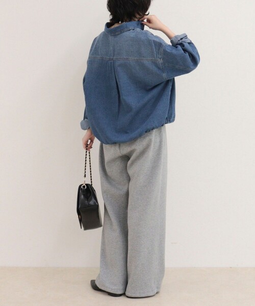 fredy emue(フレディエミュ)の「裾ドロストデニム/ホース柄シャツ(シャツ/ブラウス・レディース・ベージュ系その他/グレイッシュブルー/ブルー・38)」の15枚目の写真