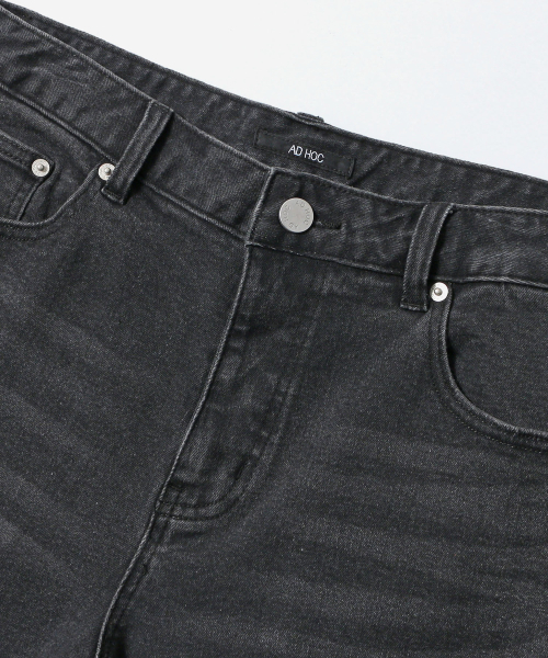 ADHOC(アドホック)の「男性テーパードフィットデニムパンツ (ブラック) (HC8DP07)(デニムパンツ・メンズ・その他・76/71/81/86)」の4枚目の写真