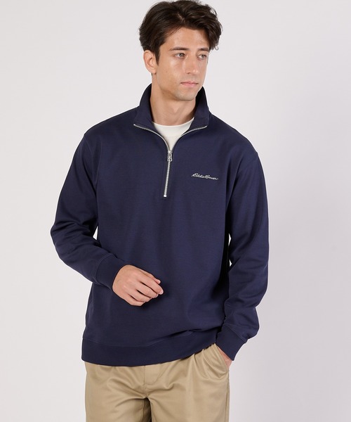 Eddie Bauer（エディーバウアー）の「ダブルフェイス カノコ ハーフジップモック（その他トップス・メンズ・ライトブラウン/ネイビー/アイボリー・XXL/XL/L/M/S）」の3枚目の写真