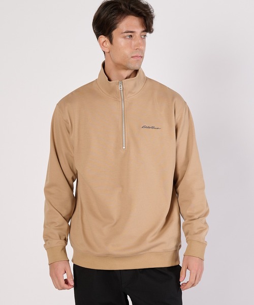 Eddie Bauer（エディーバウアー）の「ダブルフェイス カノコ ハーフジップモック（その他トップス・メンズ・ライトブラウン/ネイビー/アイボリー・XXL/XL/L/M/S）」の2枚目の写真