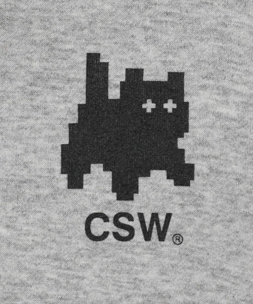 CATSAVETHEWORLD（キャットセーブザワールド）の「◇CATSAVETHEWORLD◇ブランド直輸入正規品/Kiri フットスタンプ フードTシャツ Kiri Foot Stamp Hood Tee（パーカー・レディース・グレー/ブラック・FREE）」の8枚目の写真