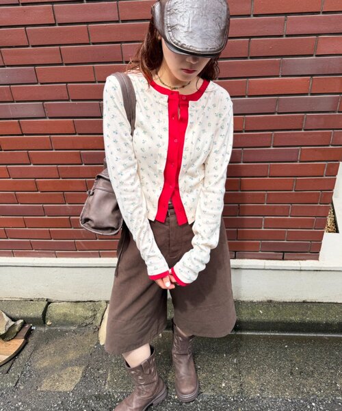 w closet(ダブルクローゼット)の「パターンメッシュカーデ(Tシャツ/カットソー・レディース・オフホワイト/ピンク/グレー/アイボリー・FREE)」の17枚目の写真