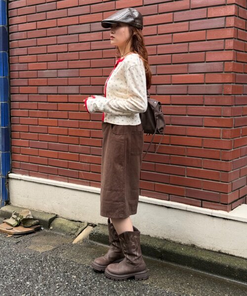w closet(ダブルクローゼット)の「パターンメッシュカーデ(Tシャツ/カットソー・レディース・オフホワイト/ピンク/グレー/アイボリー・FREE)」の19枚目の写真