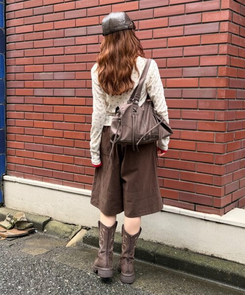 w closet(ダブルクローゼット)の「パターンメッシュカーデ(Tシャツ/カットソー・レディース・オフホワイト/ピンク/グレー/アイボリー・FREE)」の20枚目の写真