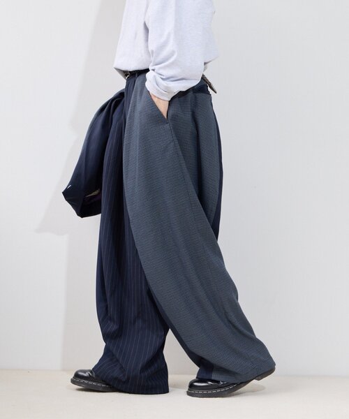 etsinta(エシンタ)の「【etsinta】パッチワークバルーンイージーパンツ(その他パンツ・レディース・ネイビー/ブラウン・ONE SIZE)」の2枚目の写真