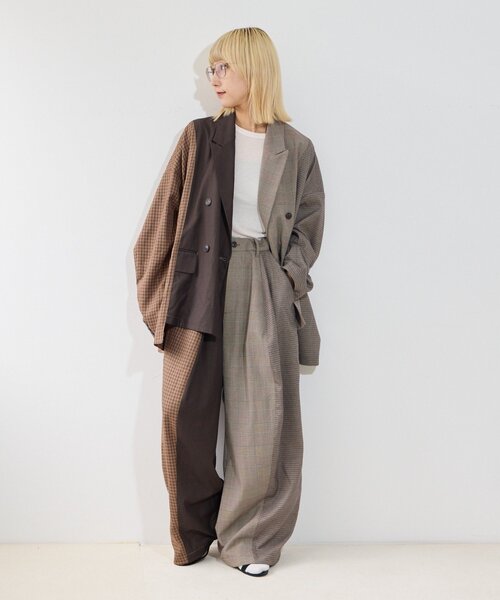 etsinta(エシンタ)の「【etsinta】パッチワークバルーンイージーパンツ(その他パンツ・レディース・ネイビー/ブラウン・ONE SIZE)」の3枚目の写真