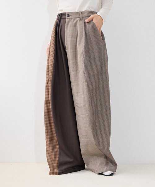 etsinta(エシンタ)の「【etsinta】パッチワークバルーンイージーパンツ(その他パンツ・レディース・ネイビー/ブラウン・ONE SIZE)」の4枚目の写真
