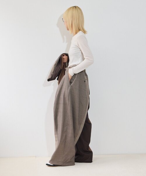 etsinta(エシンタ)の「【etsinta】パッチワークバルーンイージーパンツ(その他パンツ・レディース・ネイビー/ブラウン・ONE SIZE)」の9枚目の写真