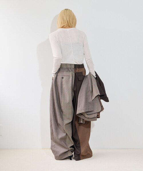 etsinta(エシンタ)の「【etsinta】パッチワークバルーンイージーパンツ(その他パンツ・レディース・ネイビー/ブラウン・ONE SIZE)」の11枚目の写真
