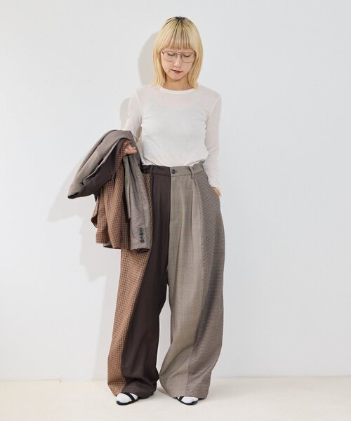 etsinta(エシンタ)の「【etsinta】パッチワークバルーンイージーパンツ(その他パンツ・レディース・ネイビー/ブラウン・ONE SIZE)」の13枚目の写真