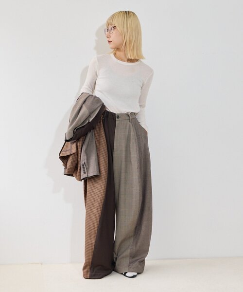 etsinta(エシンタ)の「【etsinta】パッチワークバルーンイージーパンツ(その他パンツ・レディース・ネイビー/ブラウン・ONE SIZE)」の16枚目の写真